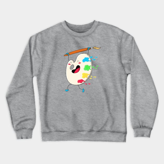 Paint palette Crewneck Sweatshirt by JoanaJuheLaju1